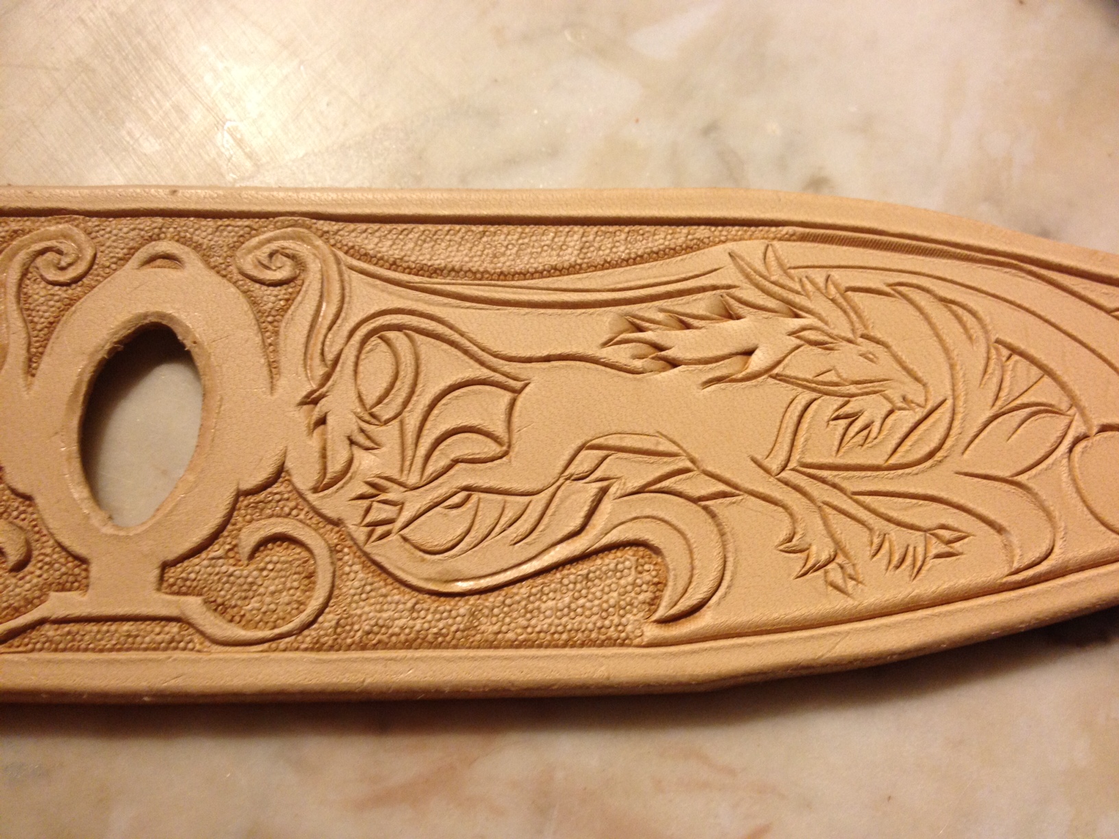 Making a Leather Belt Buckle – Saluki Feathers